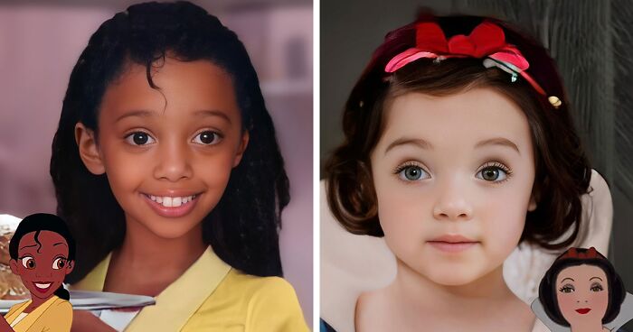 I Used AI To See What Disney Princesses Would Look Like As Kids In Real Life (13 Pics)