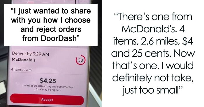 DoorDash Driver Films Himself Canceling All Small Orders And Advises Others To Do The Same, Debate Ensues