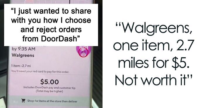 DoorDash Employee Refuses To Take Small Orders Because They're Not Worth The Money