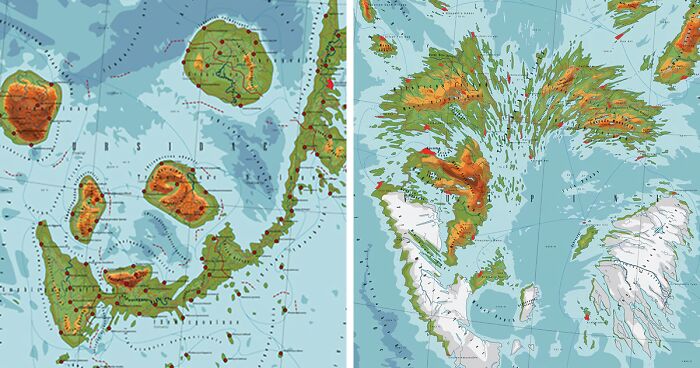 I Create Fictional Maps That Honor Nature And Animals, And Here Are 29 Of The Best Ones