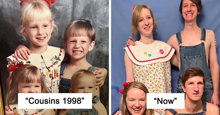 50 People Who Took Their Family Photo Recreations To The Next Level (New Pics)