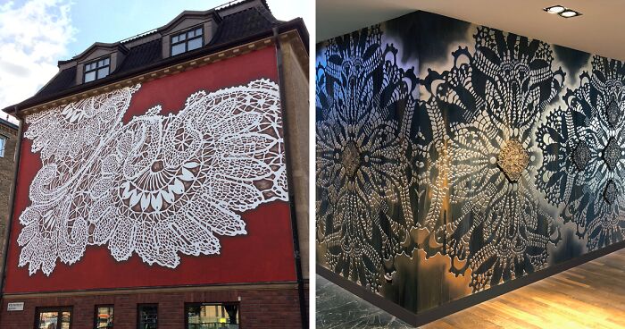 I'm A Polish Artist That Covers The Streets In Lace Art (38 New Pics)