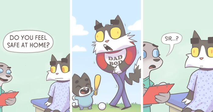 I Create Comics Featuring A Cat Family That Is Very Much Inspired By My Experiences Being A Parent (32 New Pics)