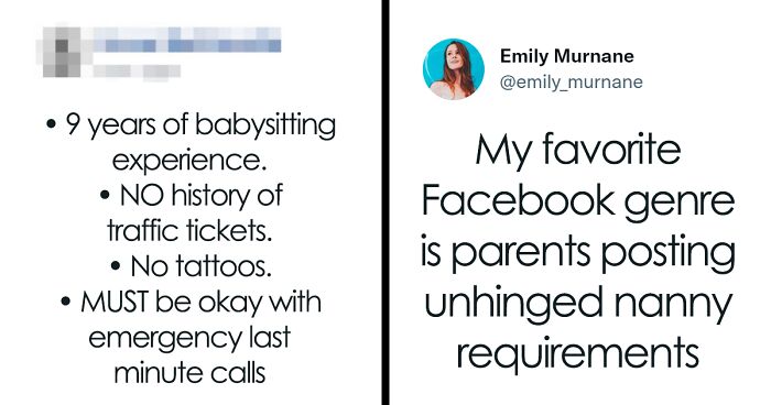 Woman Says Unhinged Nanny Requirements Are Her 