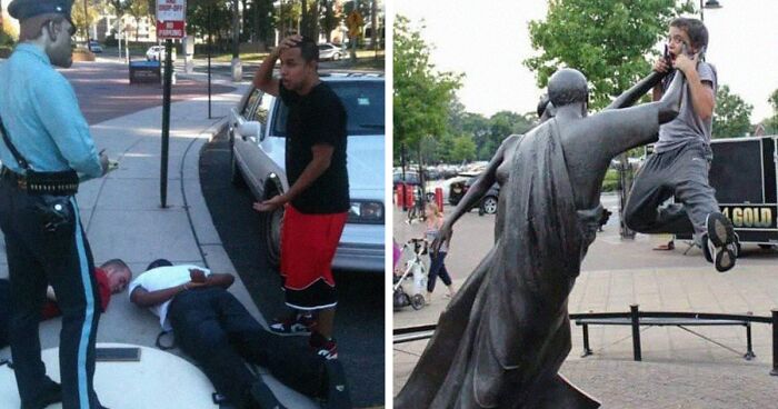 41 People Messing With Statues In The Most Hilarious Way Ever, As Shared On This Twitter Page