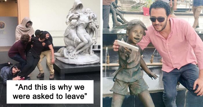 41 Times People Messed Around With Statues And Shared Their Shenanigans On This Twitter Page