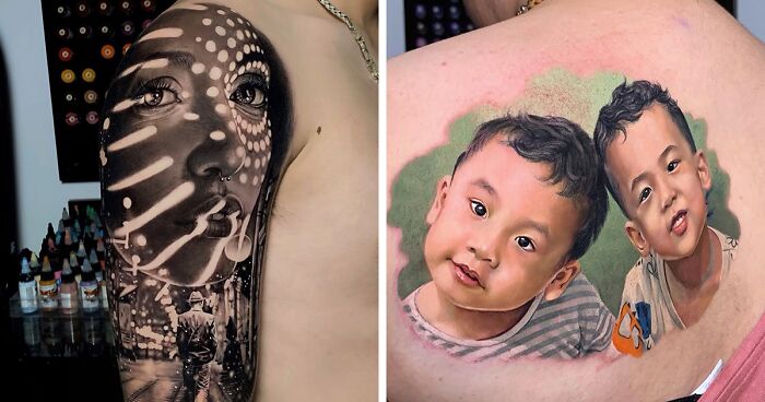 People Go To This Artist For Hyper-Realistic Tattoos Of Their Loved Ones (41 Pics)