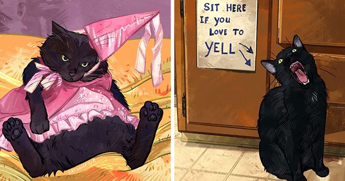 Artist Draws Inspiration From Hilarious Viral Cat Memes And Makes These Illustrations (70 New Pics)