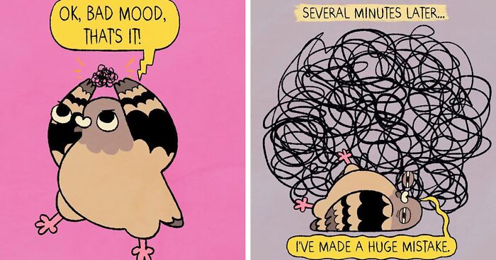 Artist Shows How It Feels To Live With Anxiety And Depression In Her 70 Comics Where The Main Character Is A Pigeon