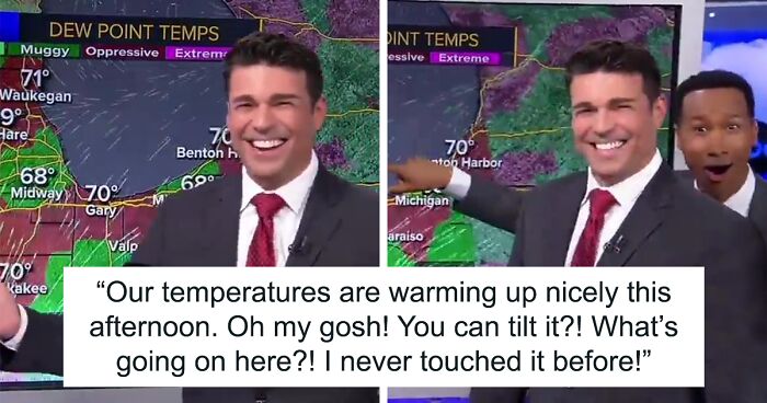 Meteorologist Loses His Mind After Discovering TV Touch Screen On-Air, And It’s Super Wholesome