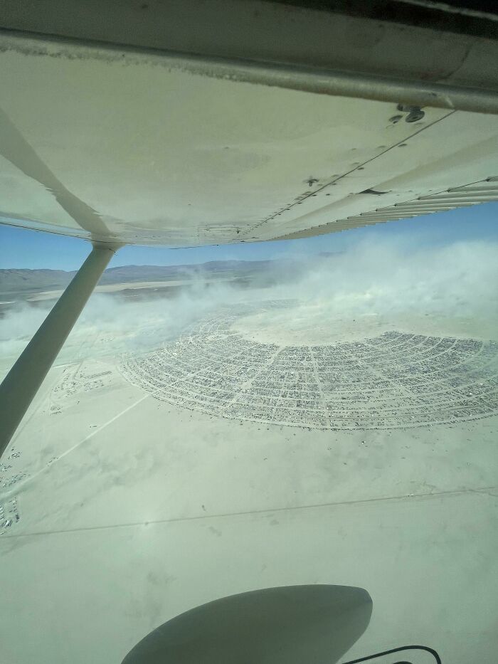 Aerial view of a Black Rock Desert