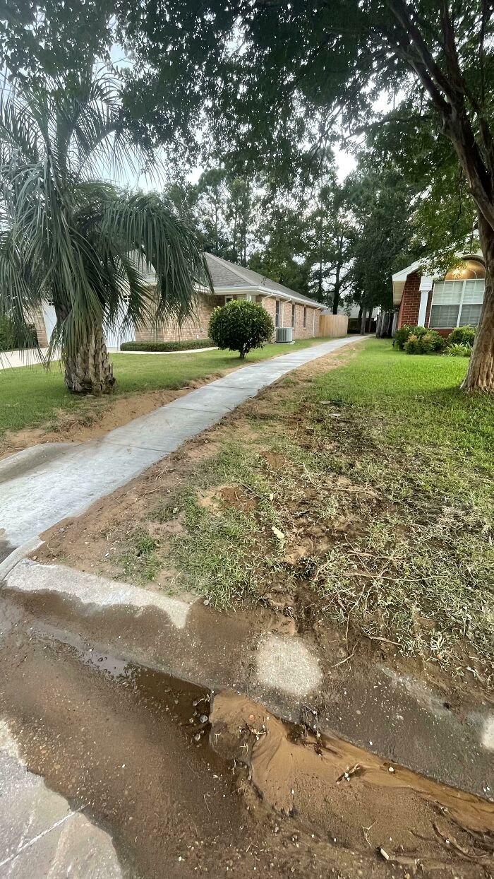 Hoa Decides To Ruin Our Sideyard By Putting A Sidewalk Through It, Then Bursts The Water Pipes Coming To Our House