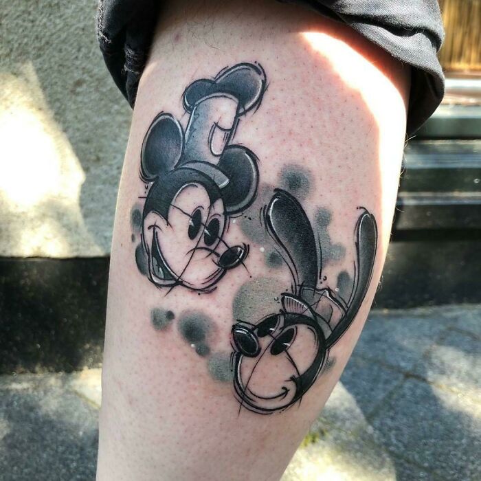 Minnie Mouse And Mickey Mouse Tattoo