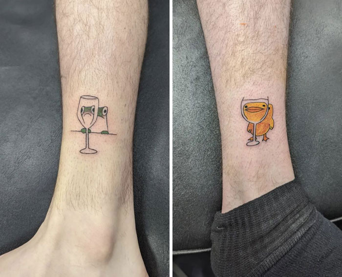 Some cute friendship tattoos! ✨ . . . #ohiotattooers #ohiotattooartist  #cincinnati #cincinnatitattooartist #traditionaltattoo | Instagram