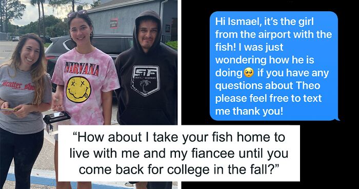 Woman’s Pet Fish Gets Denied Entry On Plane, So Airline Worker Offers To Look After It Till She’s Back