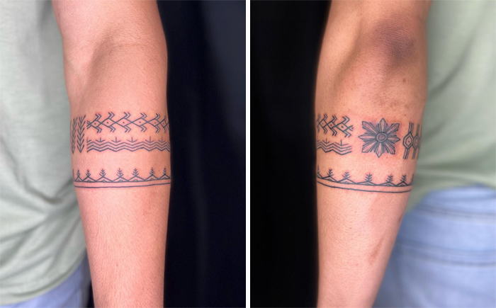 Armband tattoo with symbols