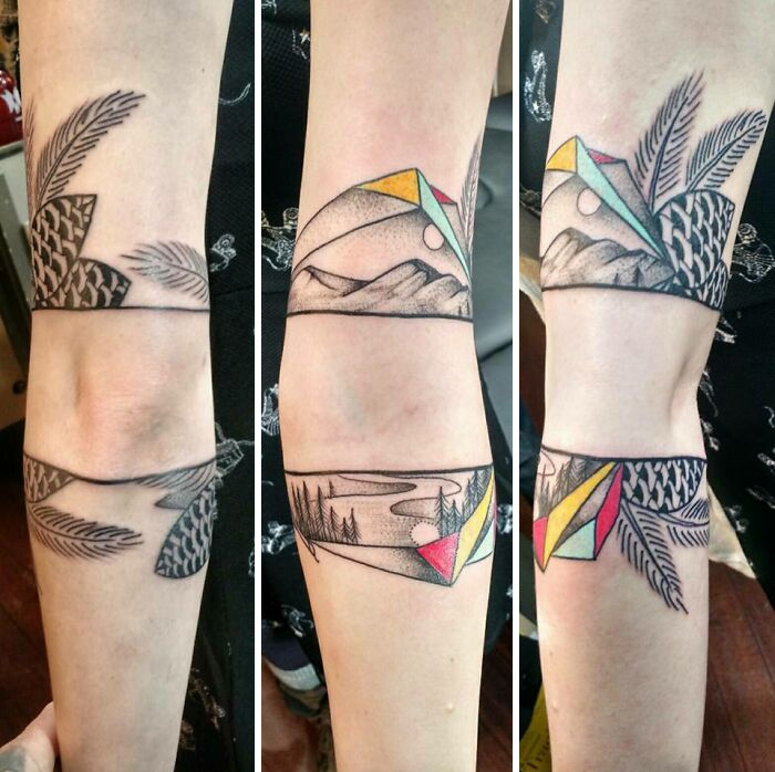 Mountains armband tattoo