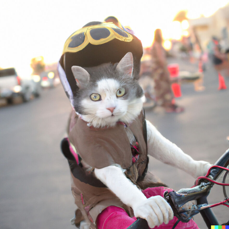 I Have Created Pictures Portraying Cats Taking Over The Burning Man With Ai (11 Pics)