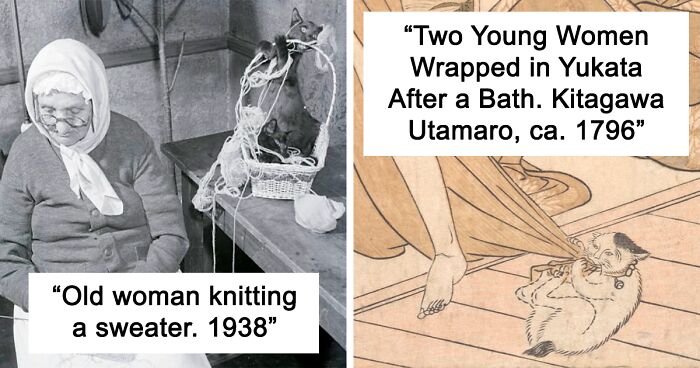 Cats Ruining Stuff Isn’t Only A Modern Struggle As It Is Shown In These 24 Pics Through History, Shared By Folks Online