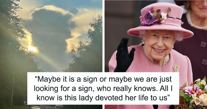 People Amazed At The Resemblance Of Clouds To The Late Queen Elizabeth, Call It “A Sign From Above”