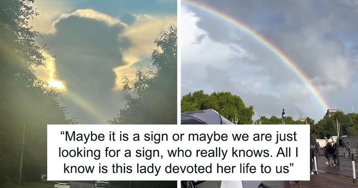 Hours After Queen Elizabeth Passed, British Skies Were Full Of Rainbows And Clouds Resembling The Queen