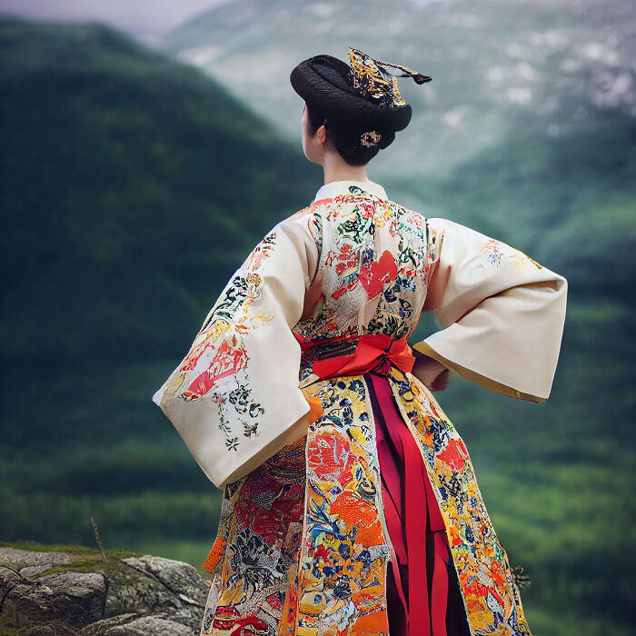 I Blend International Fashion Trends, And This Time Norway Meets Japan With A Traditional Bunad Combined With Kimono (6 Pics)