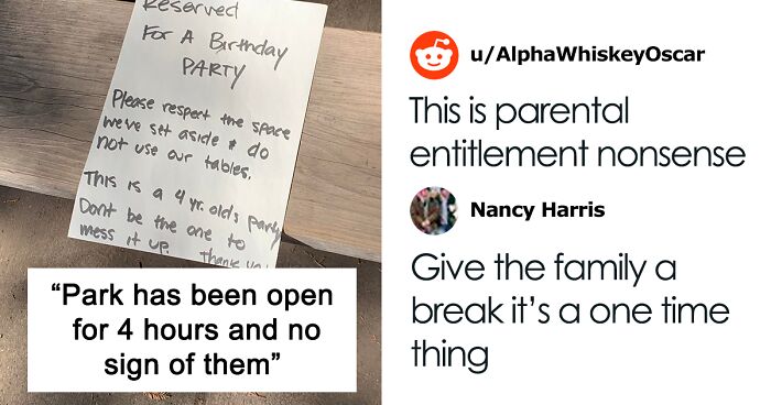 'Super Entitled' Parents Reserve Park Benches For 4-Year-Old's Birthday Party, And The Internet Is Split About It