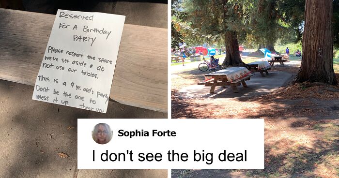 “Seems Super Entitled”: Parents ‘Reserve’ Three Tables In A Busy Public Park On Labor Day For Their Child’s Birthday