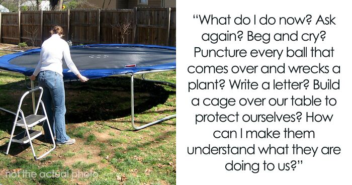 Person Asks The Internet What They Can Do After Their Neighbor Refused To Move Their Trampoline As It Impacts Their Happiness