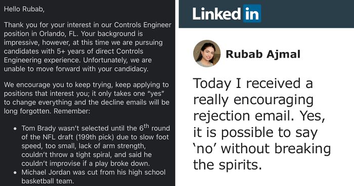 Woman Shares “Kind, Encouraging And Carefully Worded” Rejection Letter From An Employer