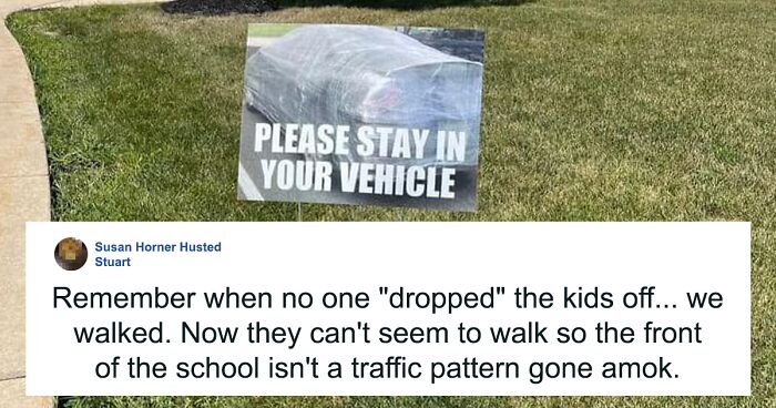 People Online Are Laughing At These Hilarious Drop-Off Signs Put Up By This Elementary School In Ohio