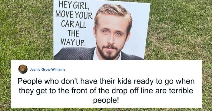 Parents Are Cracking Up At These 7 Drop-Off Lane Signs This Elementary School Put Up