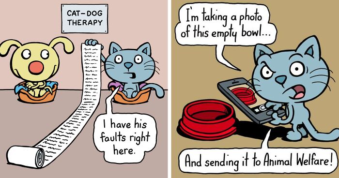 51 One-Panel Cat Comics By Anthony Smith That Show What Life With A Feisty Cat Is Like