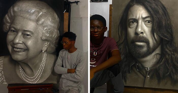 This Artist Uses Charcoal Pencils To Create Hyperrealistic Portraits (27 Pics)