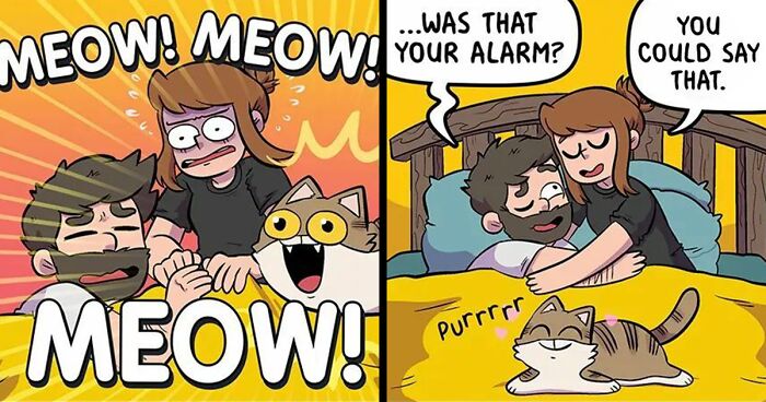 Living With A Fiancé And Four Cats: 25 Lighthearted Comics By This Artist