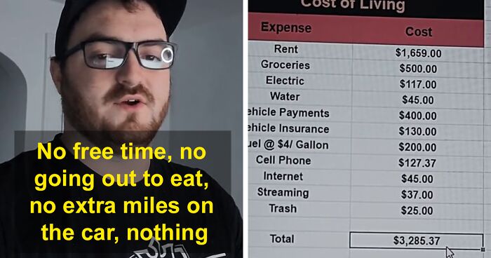 Guy Breaks Down Why Earning Less Than $25/Hour In The USA Isn’t Going To Cover Your Expenses, Goes Viral On TikTok