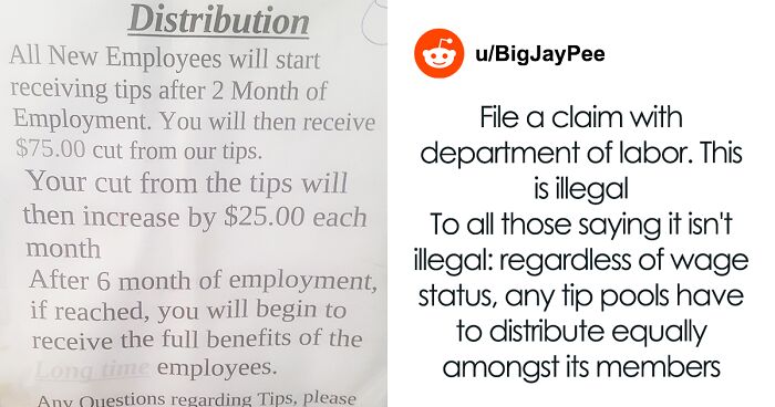 User Online Reveals “New Employee Tip Distribution” That Only Allows Getting Tips After 2 Months Of Employment