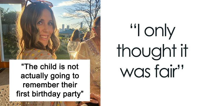 Woman Brings A Bottle Of Champagne To Baby's B-Day Party 