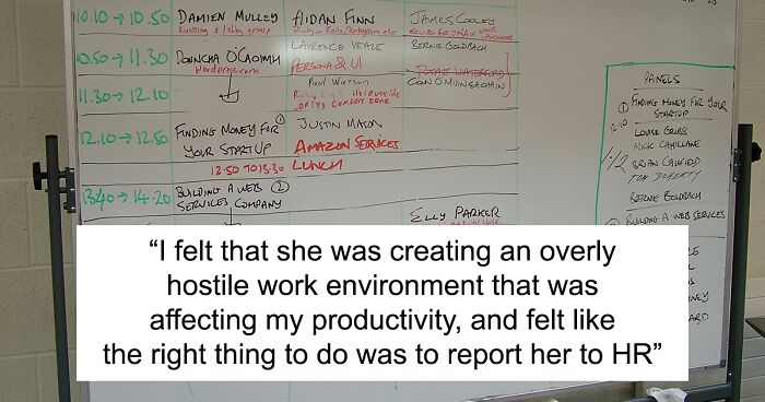 26 Y.O. Woman Reports Her Coworker To HR For Creating 