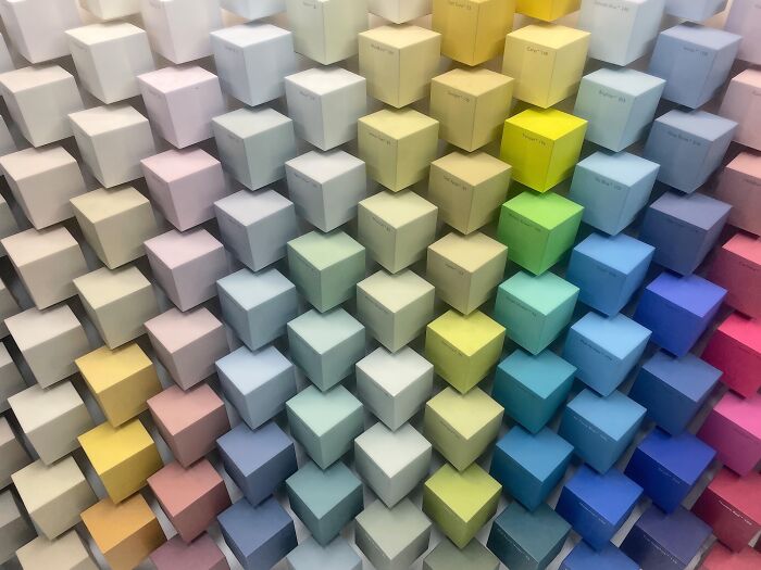 Paint Sample Cubes, Instead Of Flat Swatches, So You Can See The Colors With Shadows