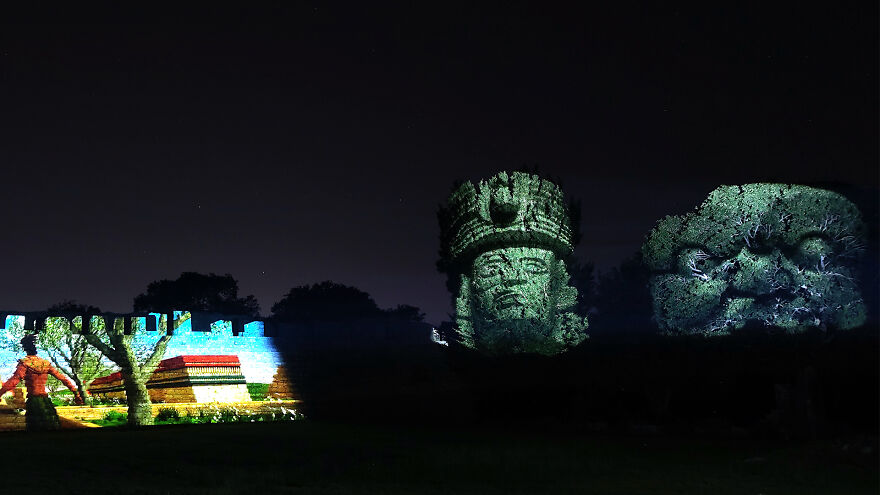 Maizz Visual Estudio Designs And Produces Pasos De Luz: An Audiovisual Night Experience At The Mayan Ruins Of Dzibilchaltun, Yucatan