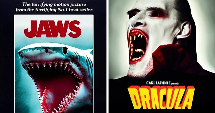 10 Side-By-Side Photos Of Horror Movie Poster Originals And Their Recreations By AI