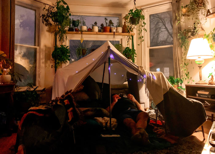 Set Up A Tent In The Living Room