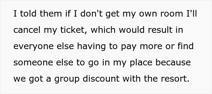 “[Would I Be The Jerk] If I Cancelled My Vacation Ticket Because My Family Wants Me To Share A Room With My Nieces?”