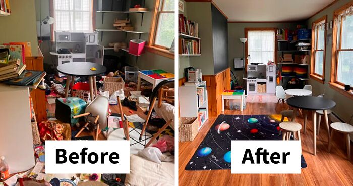 57 People Share Before & After Pics Of Them Cleaning A Neglected Space