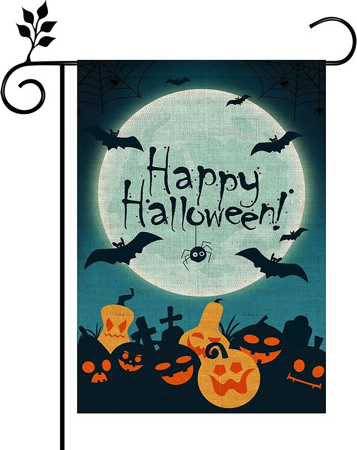 Halloween Scary Pumpkin Spider Flag