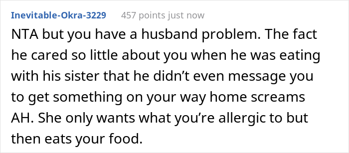 “I Told Her I Couldn’t Take This Anymore”: Woman Suffering From Food Allergies Snaps At Sister-In-Law For Gobbling Up The Takeout She Ordered For Herself