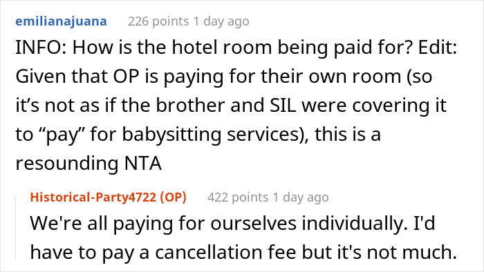 “[Would I Be The Jerk] If I Cancelled My Vacation Ticket Because My Family Wants Me To Share A Room With My Nieces?”