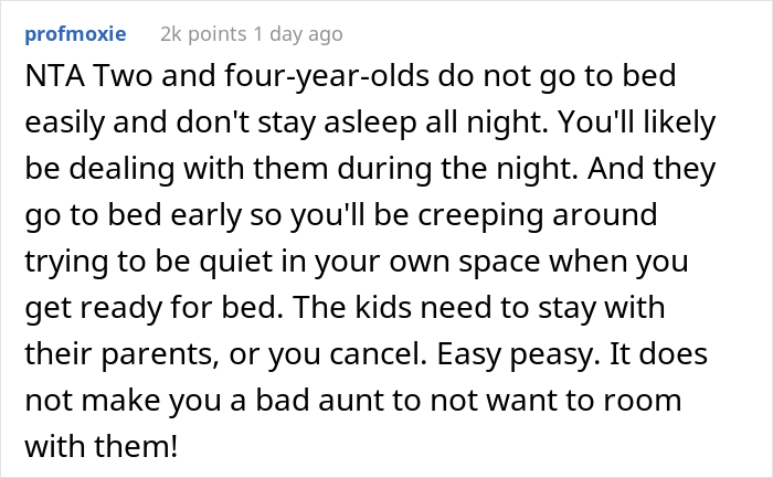 “[Would I Be The Jerk] If I Cancelled My Vacation Ticket Because My Family Wants Me To Share A Room With My Nieces?”