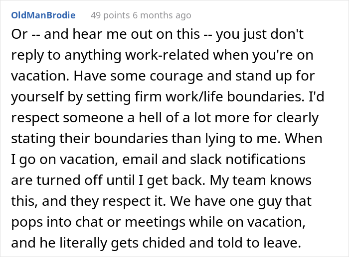 Worker Says They Lie About Camping To Set Boundaries Whilst On Vacation, Prompts Others To Share Their Tricks